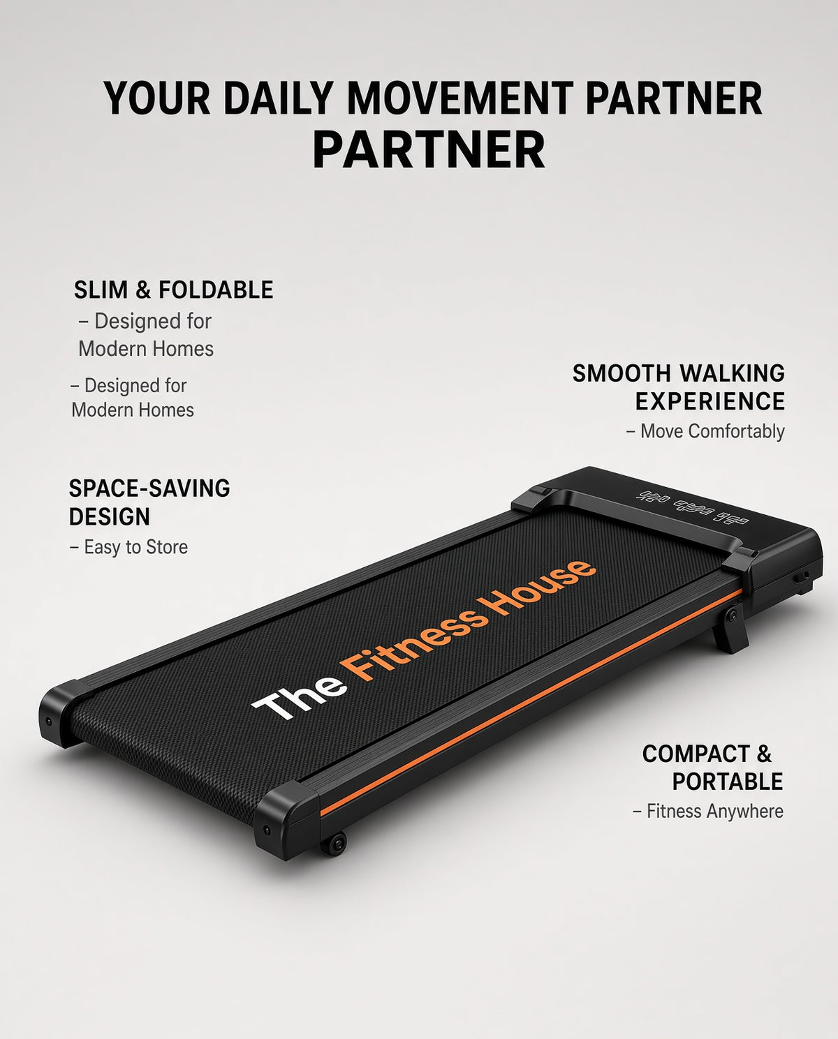 Quiet Incline Walking Pad for Home & Office – Under 45dB, 120kg, App Tracking