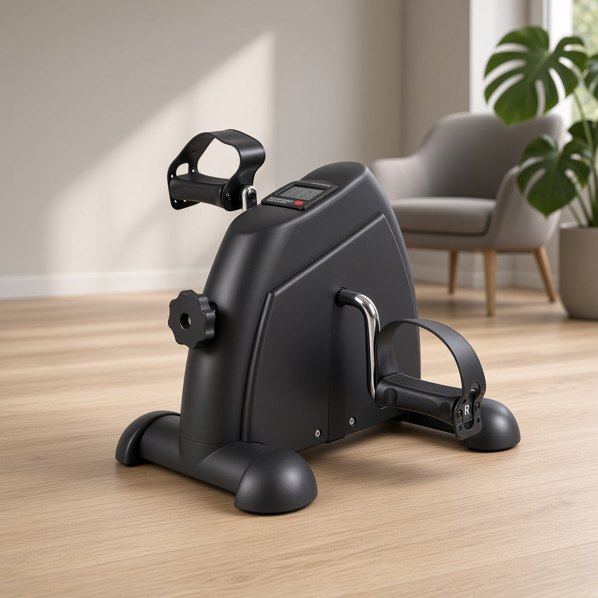 Mini Under Desk Pedal Exerciser Bike Multi-Function Motorized Digital With LCD Screen Display for Leg Arm and Knee for Elderly