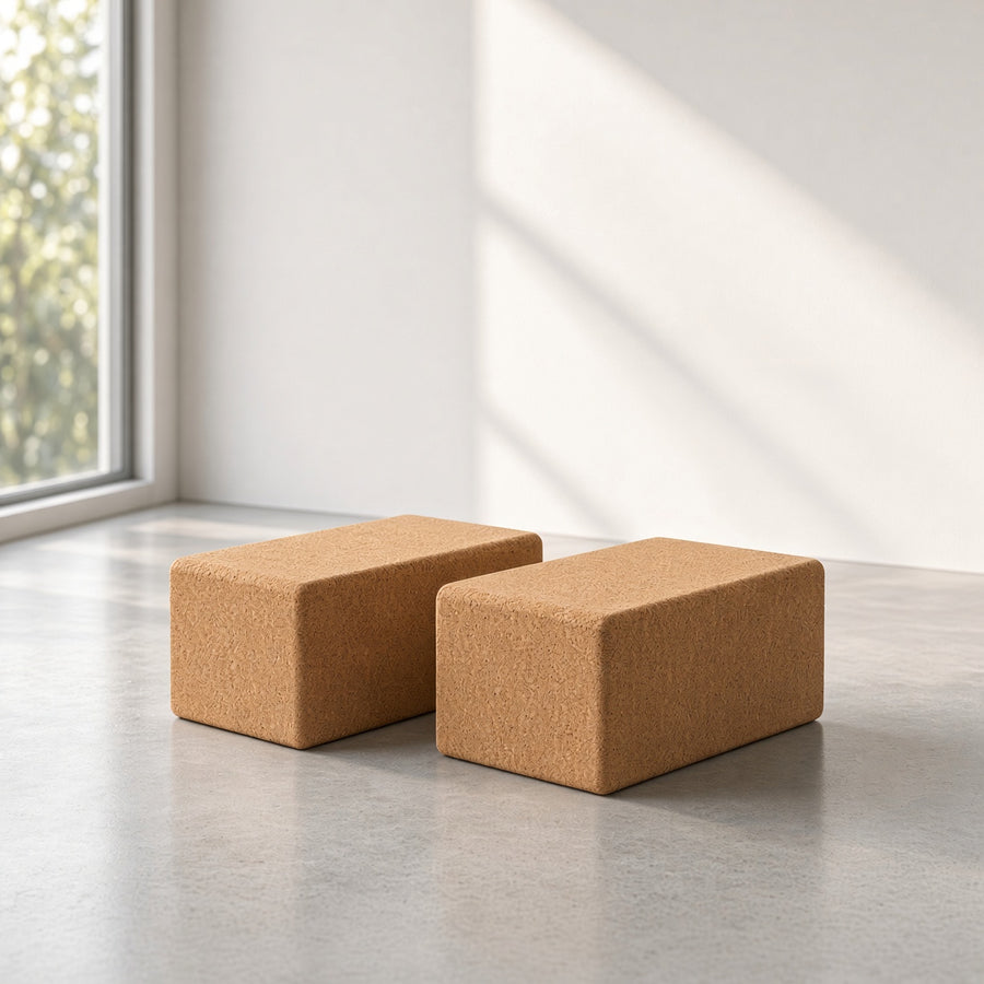 1/2Pcs Cork Yoga Blocks Non-Slip&Anti-Tilt Block Training Exercise Fitness Dance Tool for Stretching Body Shaping for Women Men