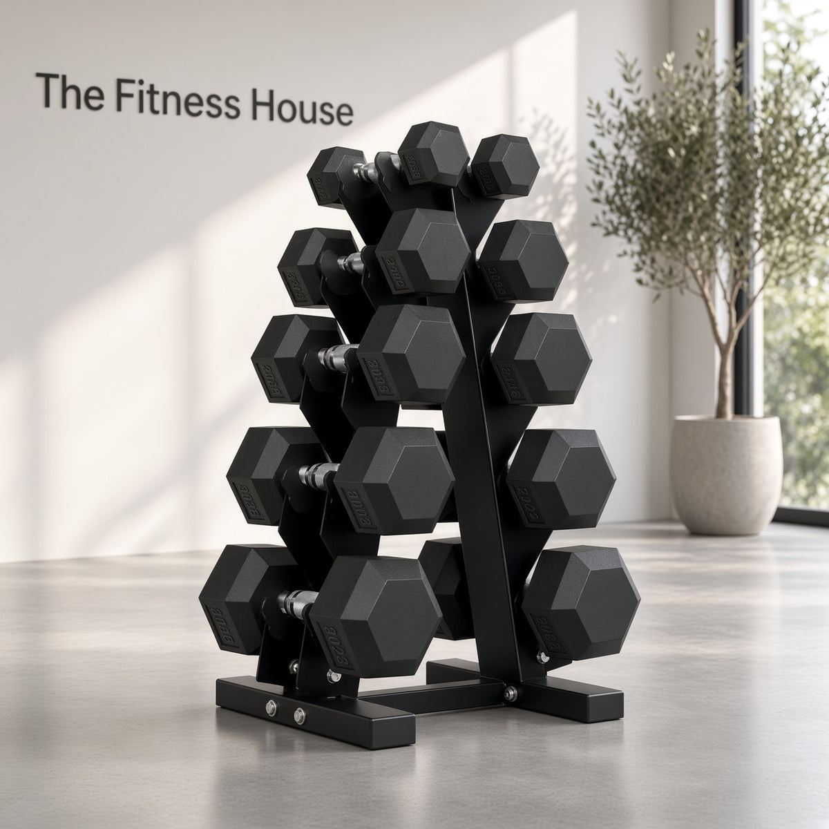 Rubber-Coated Weight Plate Set