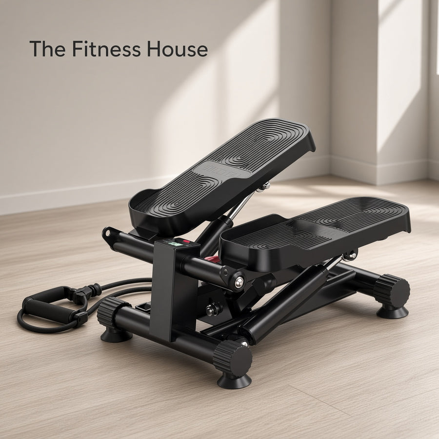 Mini Stepper Exercise Machine, Steppers with Resistance Bands, Step Machine Exerciser for Home